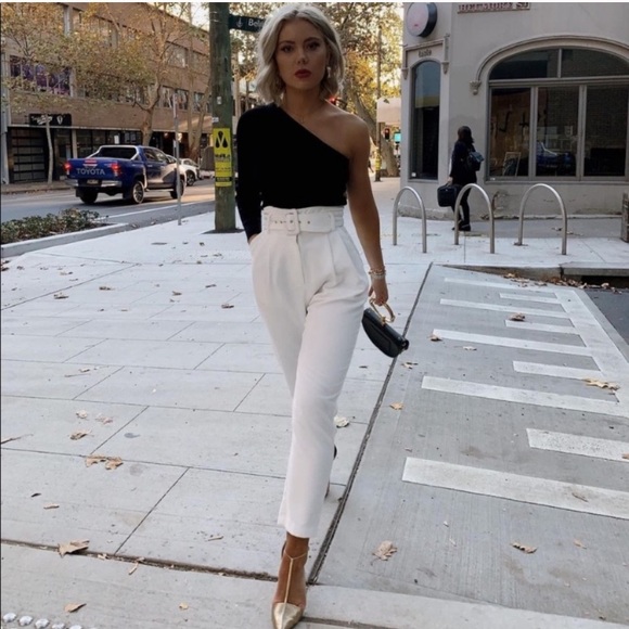 Zara High Waisted Belt Trousers - Picture 4 of 6